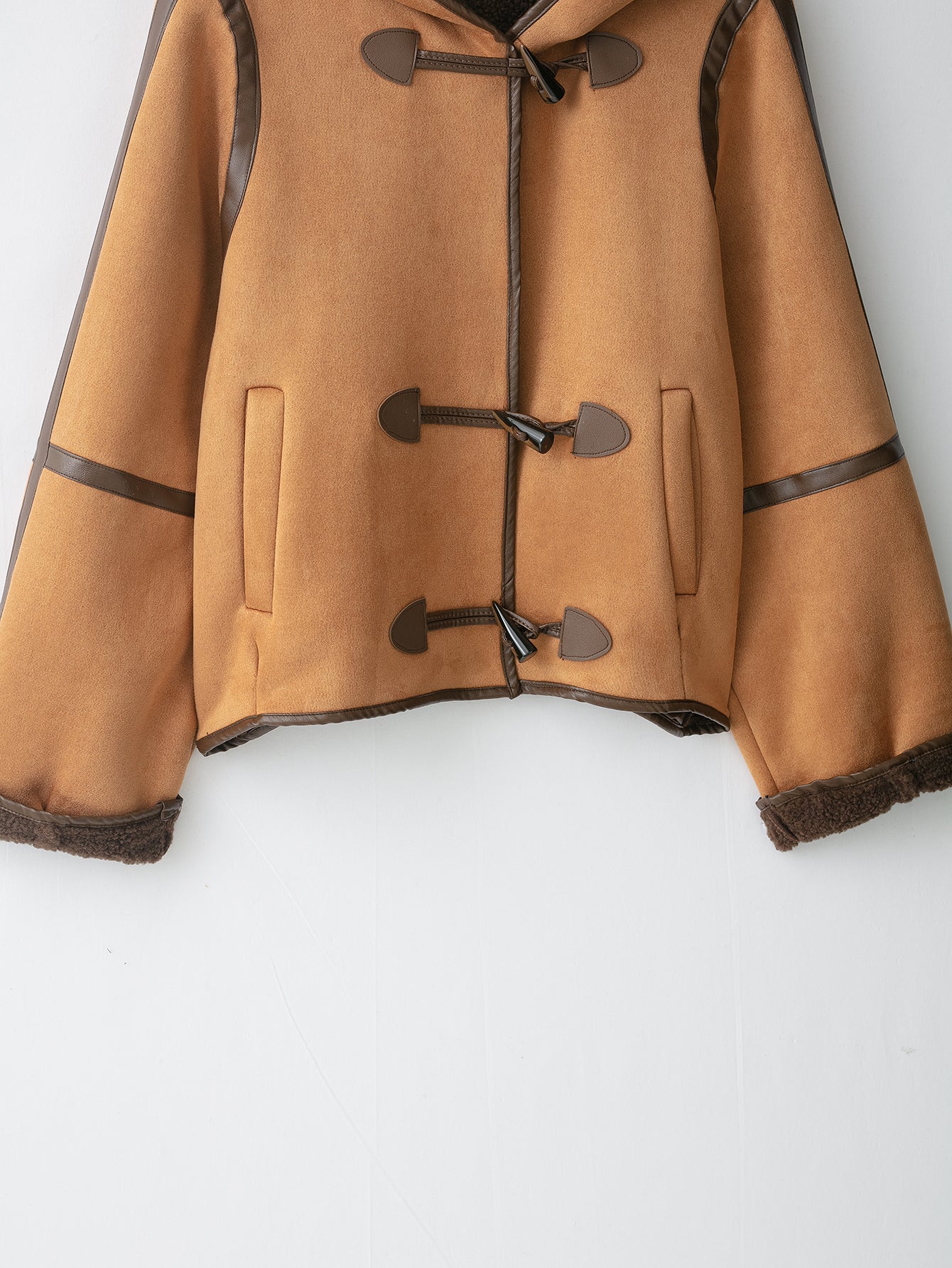 Faux Shearling Hooded Jacket