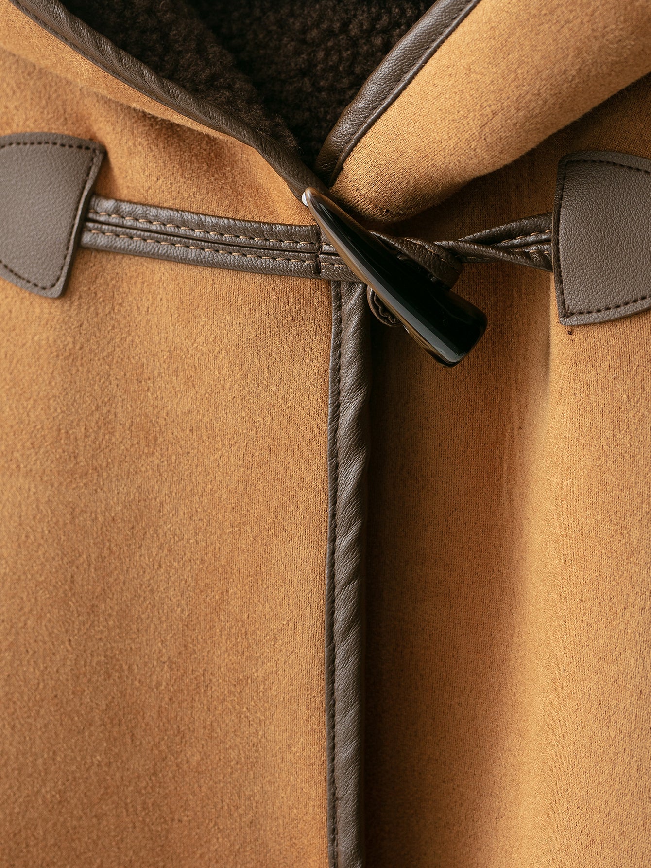 Faux Shearling Hooded Jacket