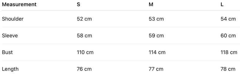 Size guide