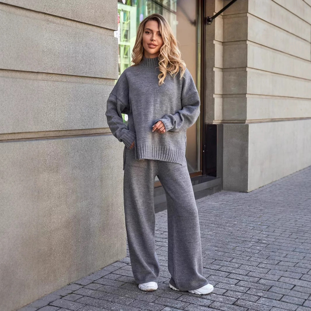 Knit Mock Neck Lounge Set