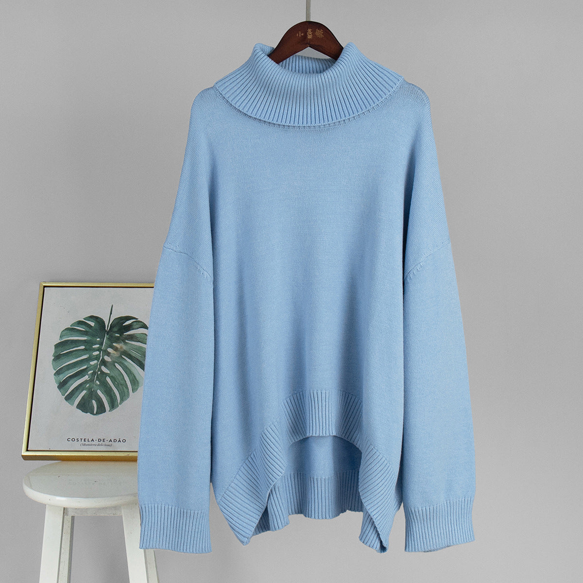 Turtleneck Knit Sweater & Skirt Set