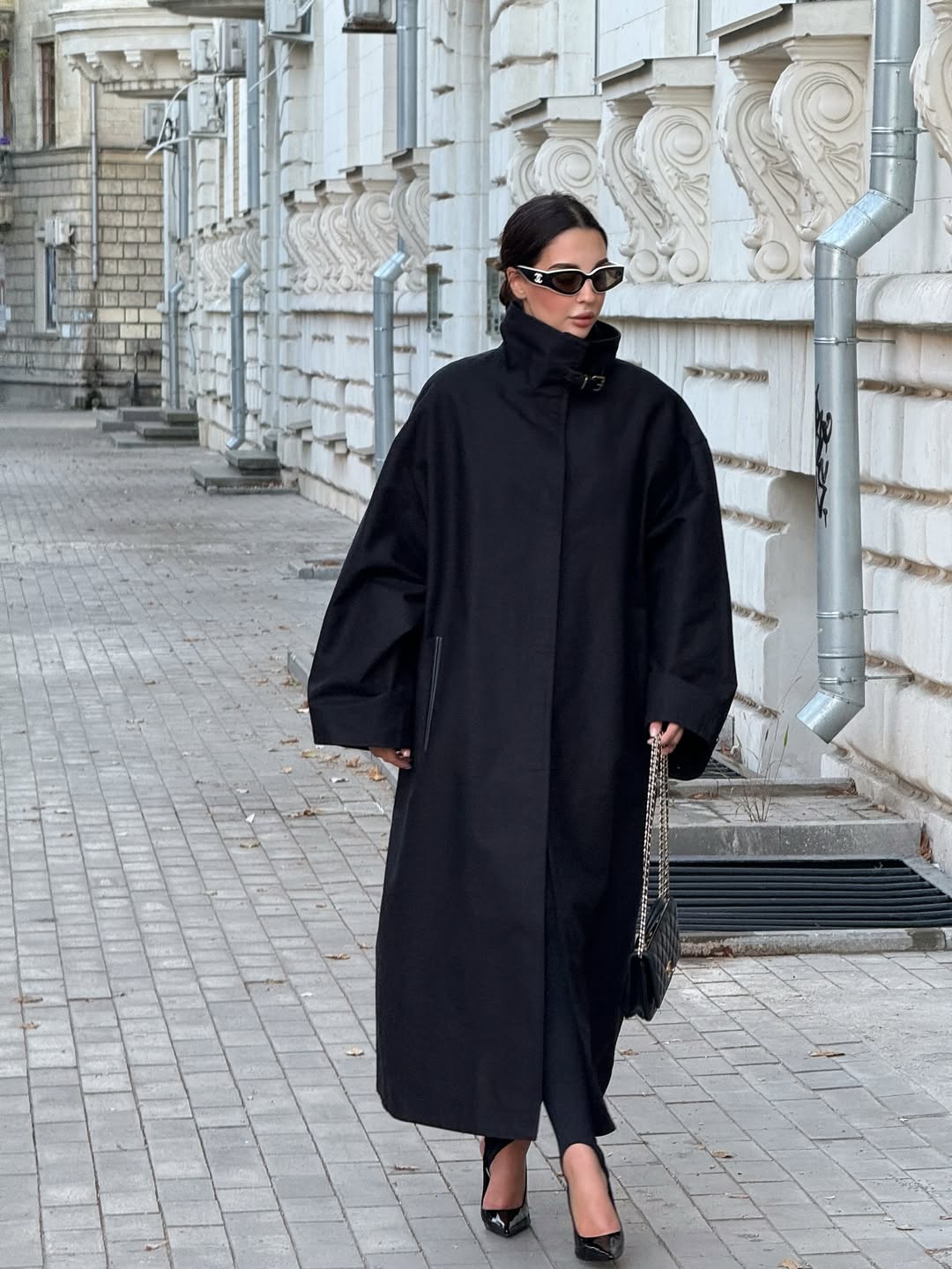 Stand Collar Long Trench Coat