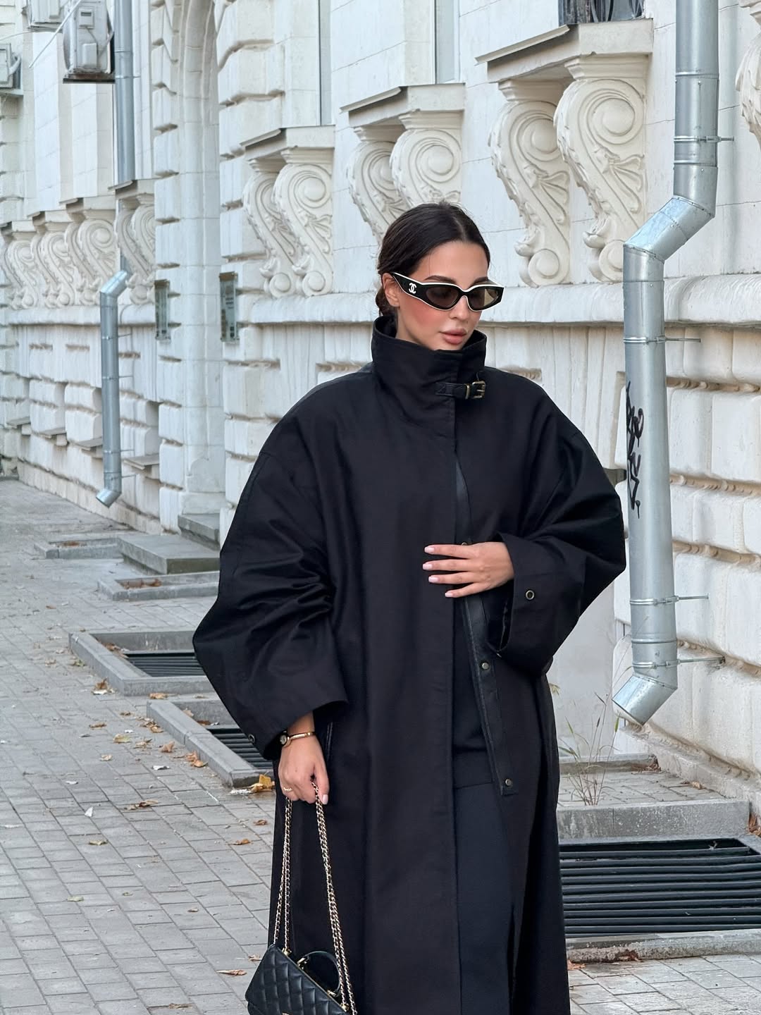 Stand Collar Long Trench Coat