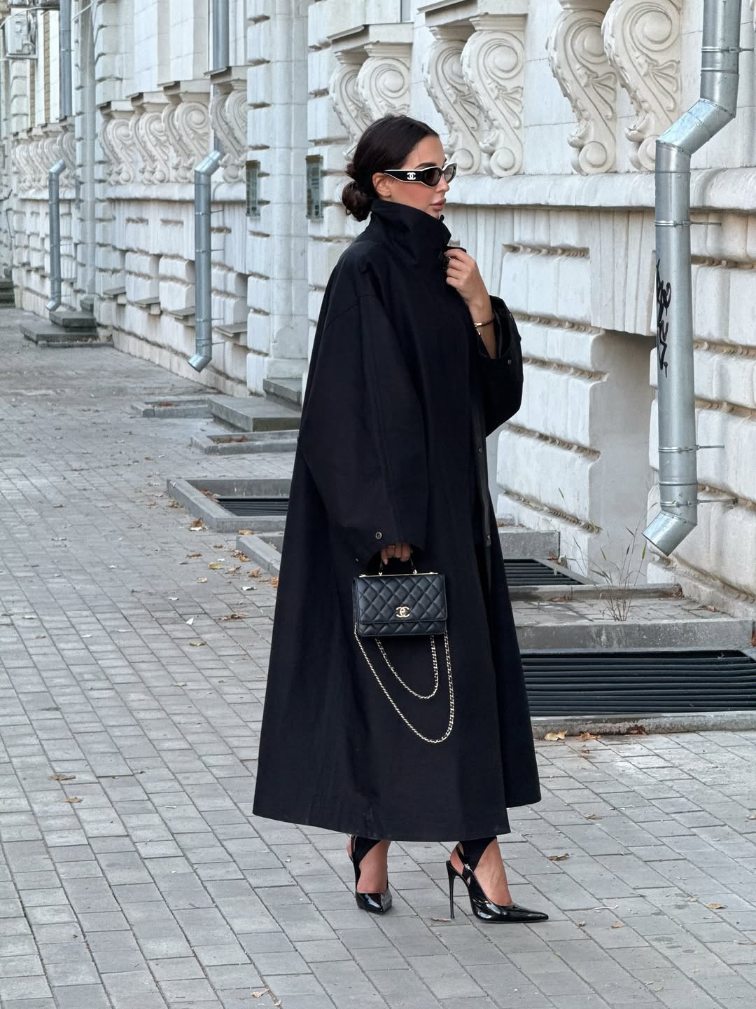 Stand Collar Long Trench Coat