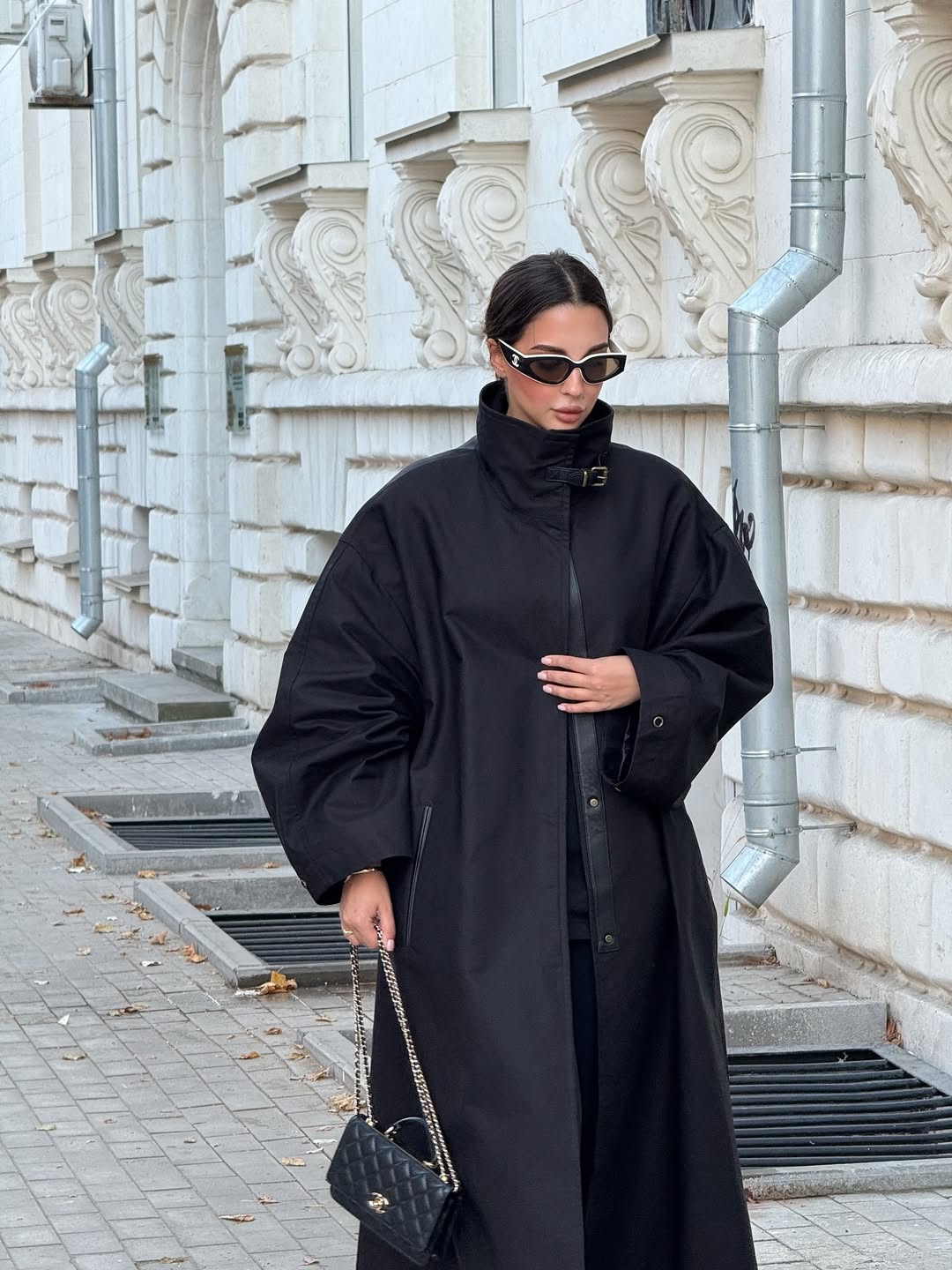 Stand Collar Long Trench Coat