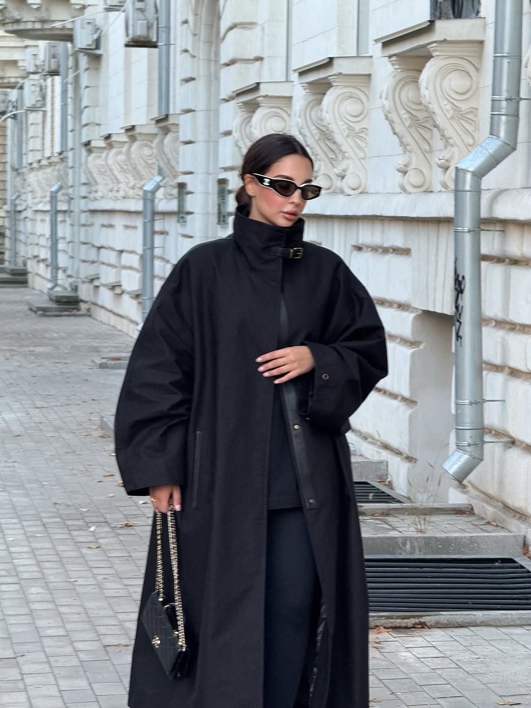 Stand Collar Long Trench Coat