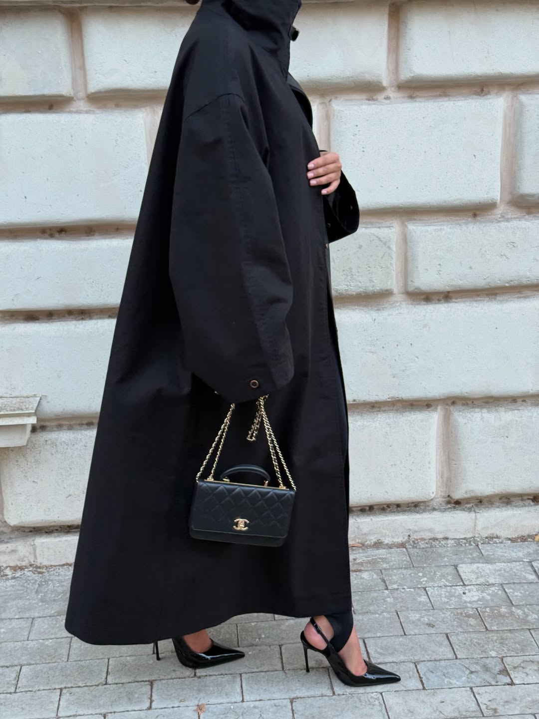 Stand Collar Long Trench Coat